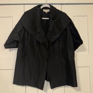 St. John Evening Black Shawl Collar‎ Short Sleeve Jacket Size 10